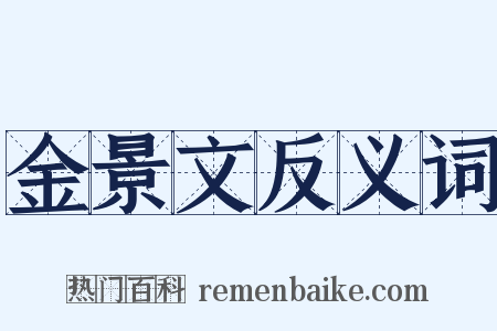 金景文反义词是什么意思的图片